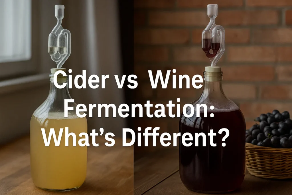 Cider vs Wine Fermentation