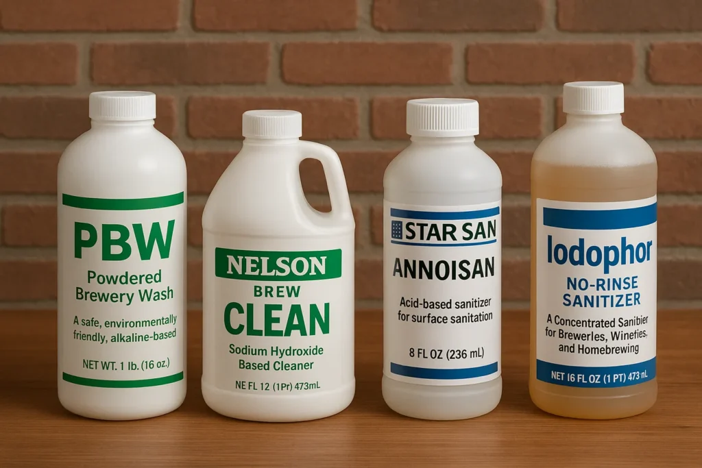 Comparison of homebrew cleaning chemicals