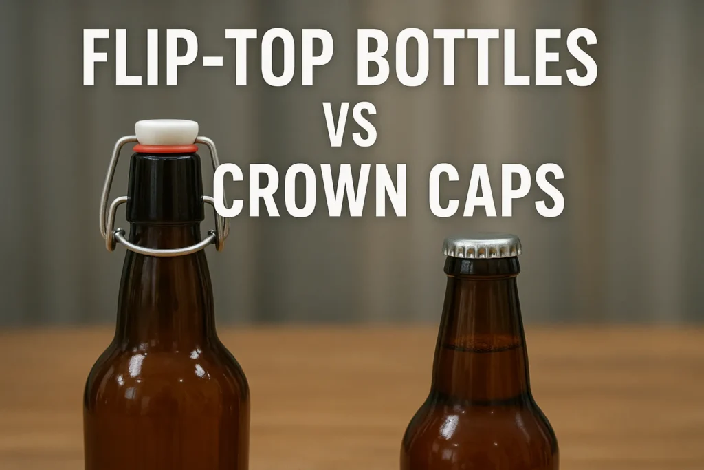 Flip-top bottles vs crown caps